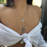 Vintage  Necklace Multiple Layers Pendant