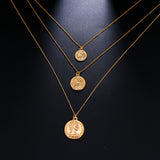 Vintage  Necklace Multiple Layers Pendant