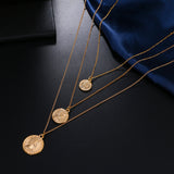 Vintage  Necklace Multiple Layers Pendant