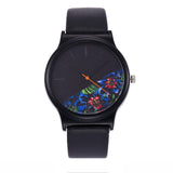 Black Flowers Watch