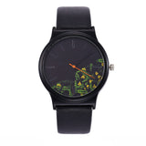 Black Flowers Watch