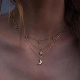 Vintage  Necklace Multiple Layers Pendant