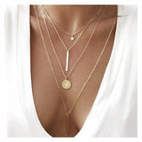 Vintage  Necklace Multiple Layers Pendant