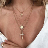 Vintage  Necklace Multiple Layers Pendant