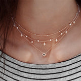 Vintage  Necklace Multiple Layers Pendant
