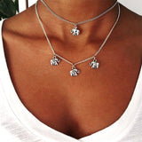 Vintage  Necklace Multiple Layers Pendant