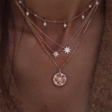 Vintage  Necklace Multiple Layers Pendant